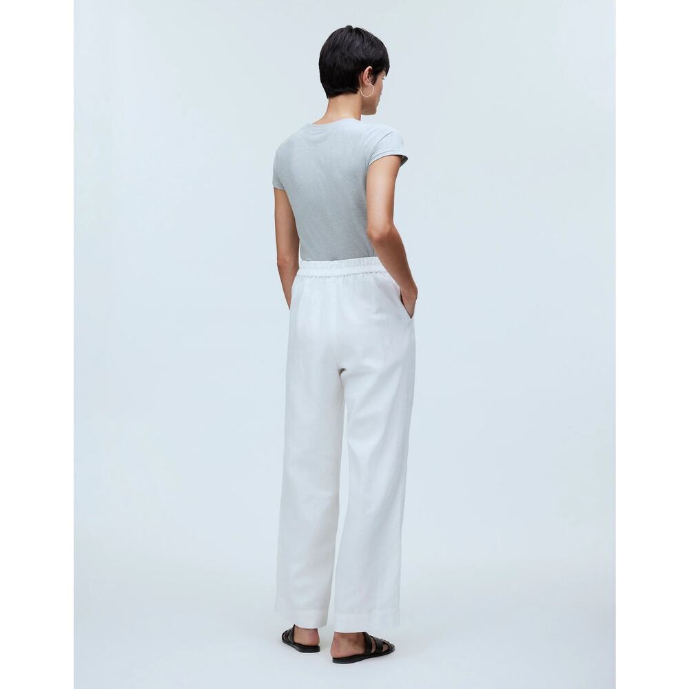 NWT Madewell Pull-On Straight Crop Pant White Size 8 - Picture 4 of 9